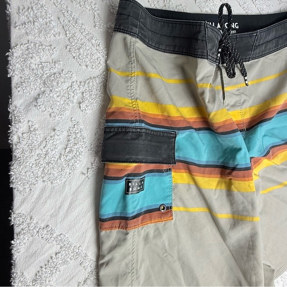Billabong Men's Multicolor Striped Swim Shorts - Picture 3 of 10